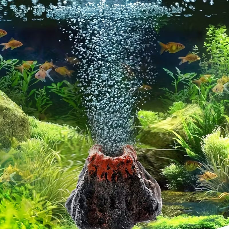 Aquarium Plant Rings - Piedra Volcánica de Burbujas para Acuarios,