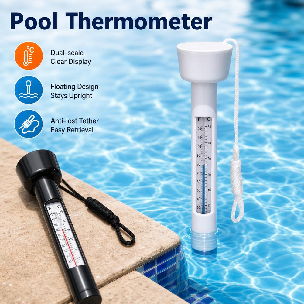 Planted Aquarium Temperature - Termómetro flotante para piscina con cuerda,