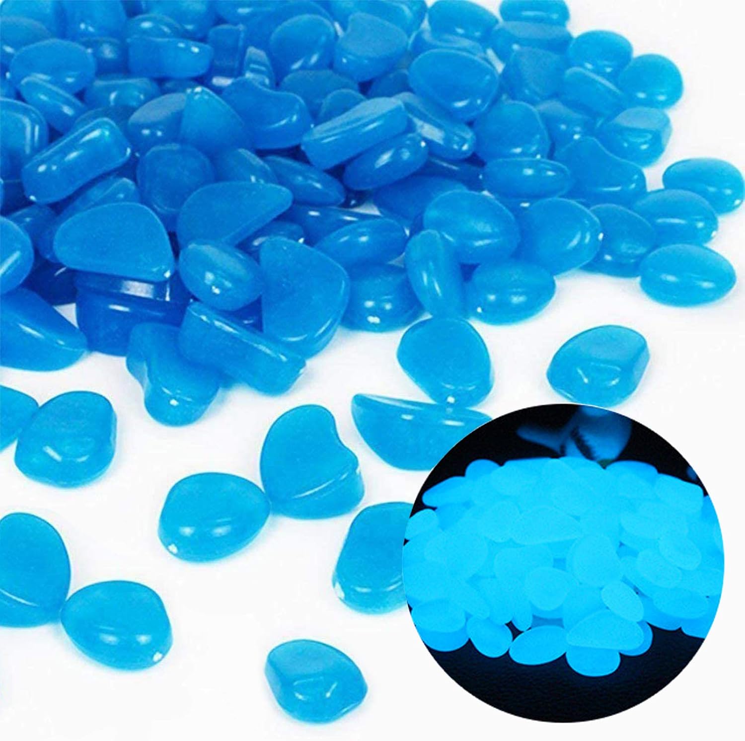 Planted Aquarium With Rocks - Rocas para pecera, guijarros azules brillantes