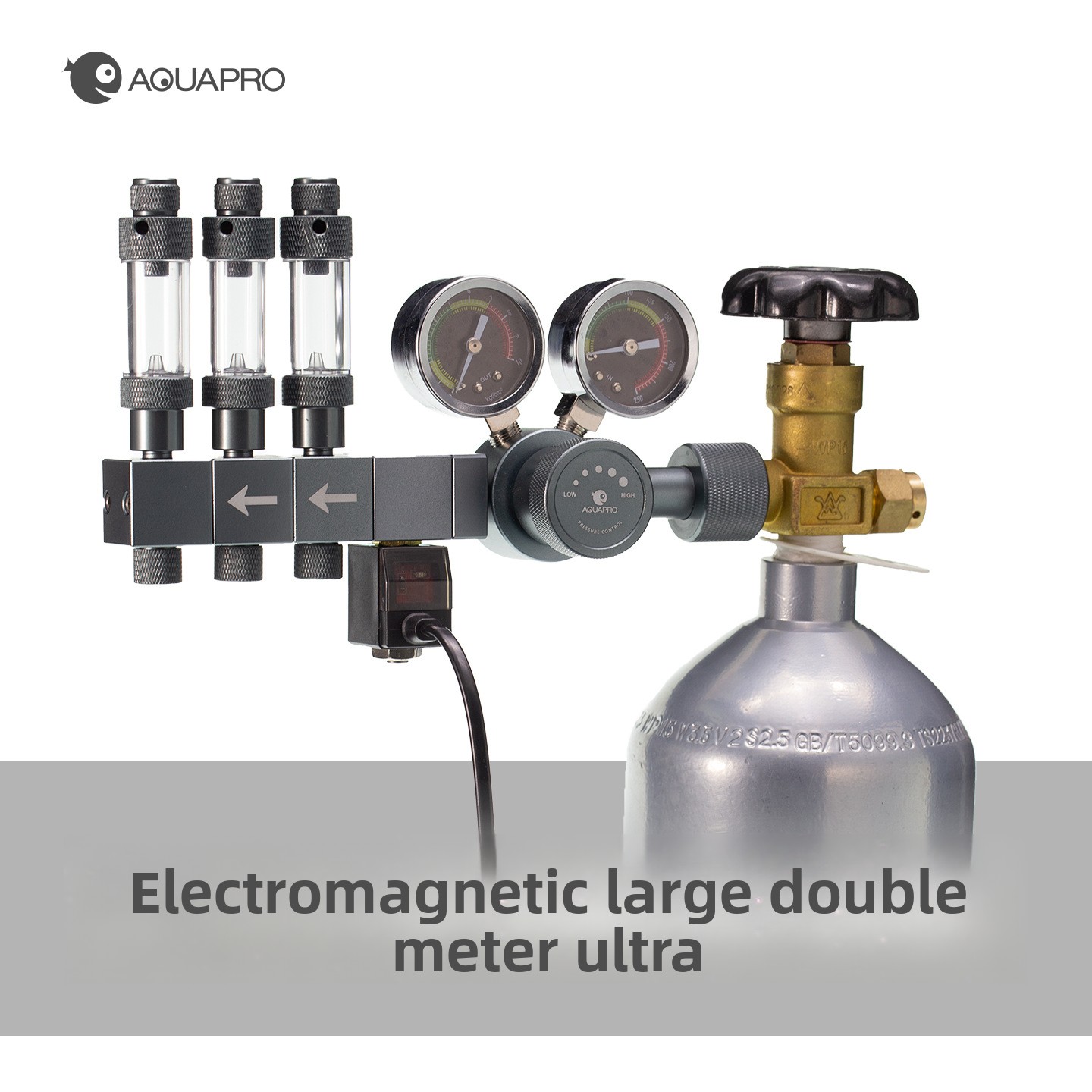 Co2 Regulator Dual Stage - AQUAPRO Regulador de CO2 de solenoide