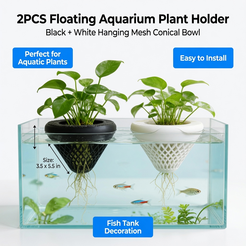 Soporte flotante para plantas  - Aquarium Plant Rings reseña y precio