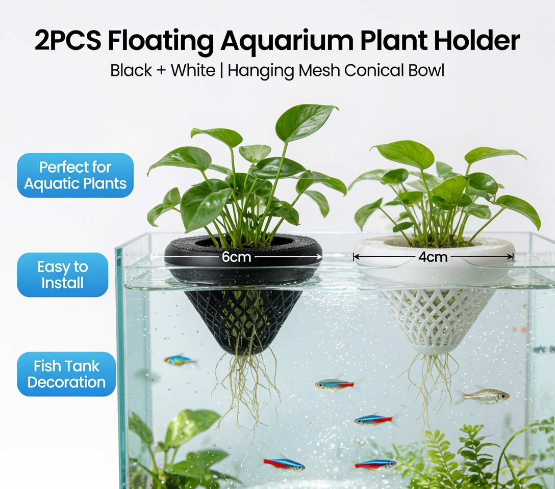 Soporte flotante para plantas  - Aquarium Plant Rings reseña y precio