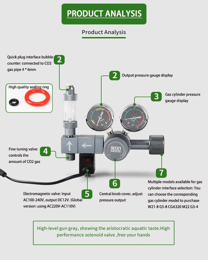 Regulador de CO2 para acuario, - Co2 Regulator Dual Stage reseña y precio