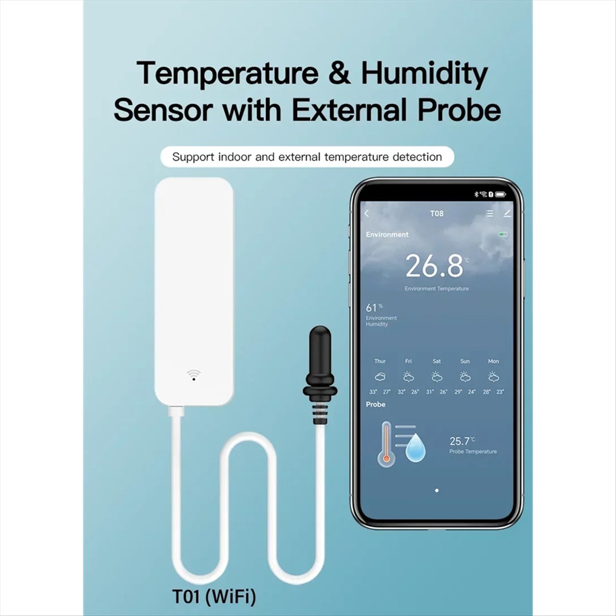 Sensor de Temperatura y Humeda - Planted Aquarium Temperature reseña y precio