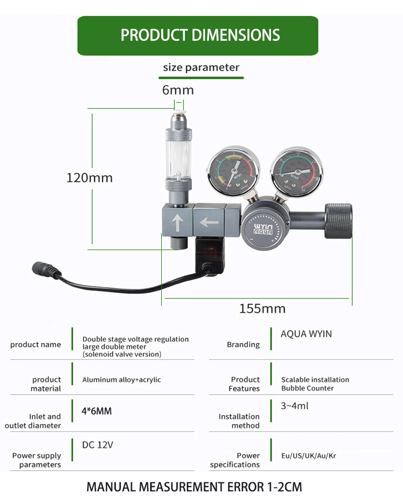 Regulador de CO2 para Acuario  - Co2 Regulator Dual Stage reseña y precio