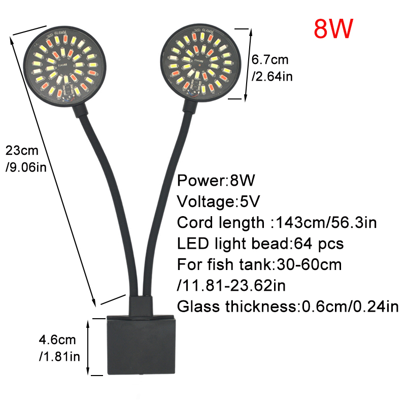 Luz LED USB para acuario, lámp - Aquarium Plant Light reseña y precio