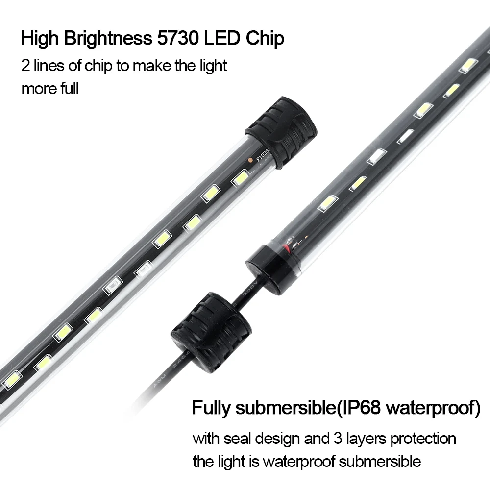 Luz LED para acuario de 58CM,  - Aquarium Plant Light reseña y precio