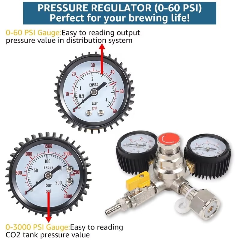 Regulador de CO2 para Cerveza, - Co2 Regulator Dual Stage reseña y precio