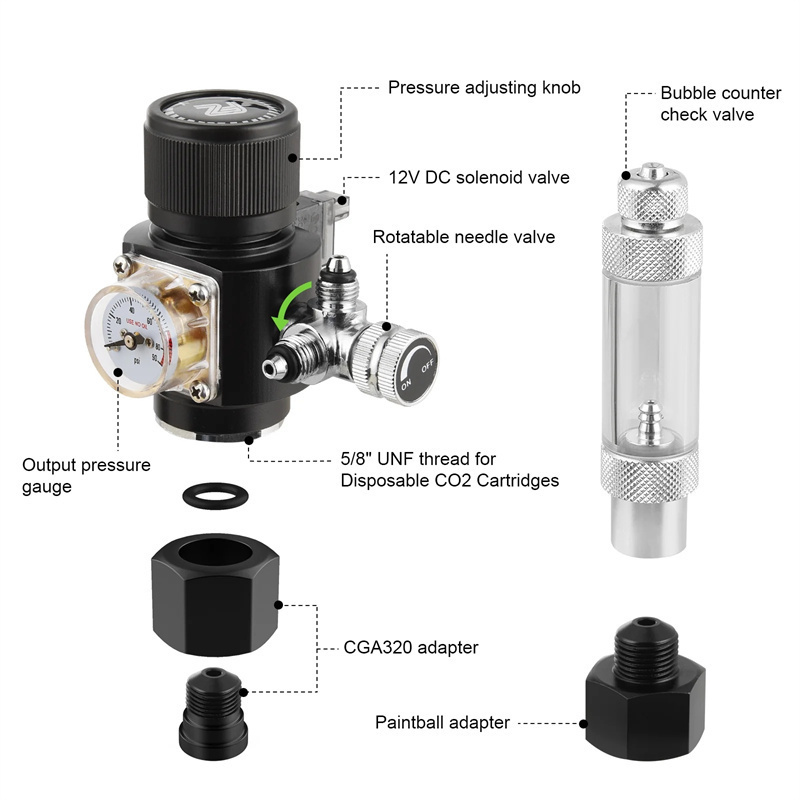 Fzone-miniregulador de Co2 de  - Co2 Regulator Dual Stage reseña y precio