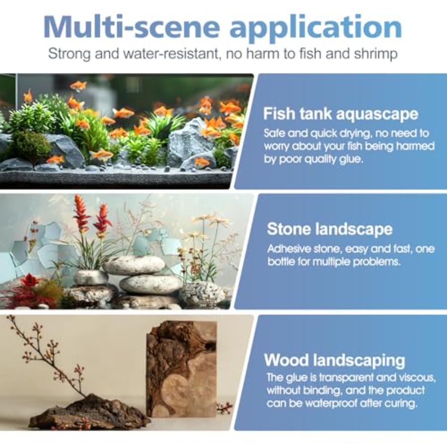Pegamento para acuarios, pegam - Planted Aquarium With Rocks reseña y precio