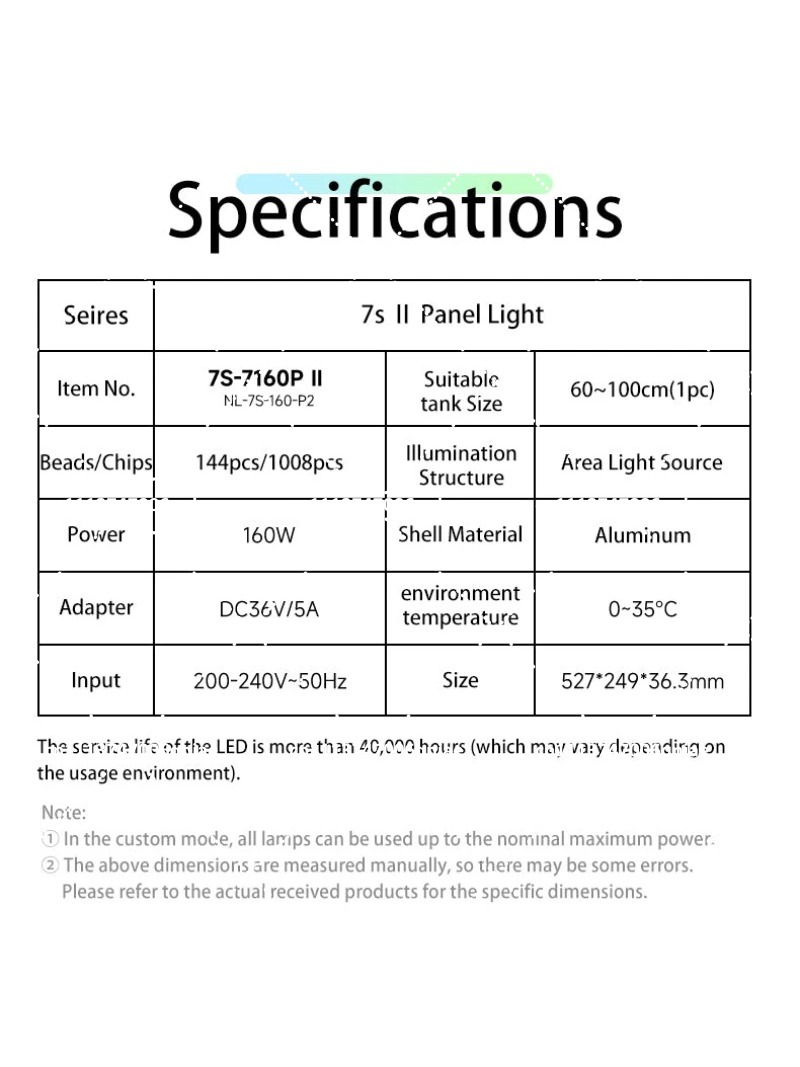 Luz LED para Acuario de 160W R - Aquarium Plant Light reseña y precio